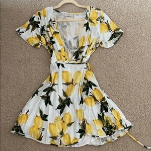Lemon wrap dress